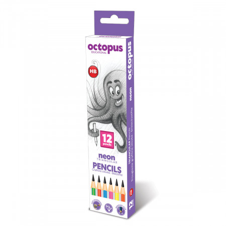 OLOVKA GRAFITNA HB 12/1 TRIANGULAR NEON OCTOPUS UNL-0366 