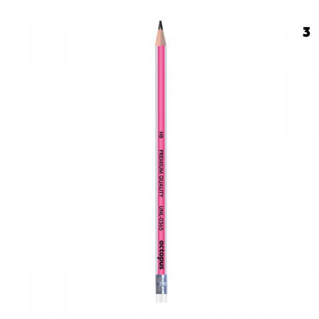 OLOVKA GRAFITNA HB SA GUMICOM 1/1 TRIANGULAR NEON UNL-0365 