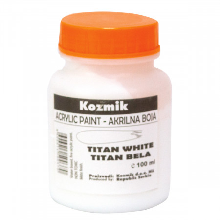 BOJA AKRILNA BELA TITAN 100ml KOZMIK 