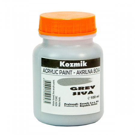 BOJA AKRILNA SIVA 100ml KOZMIK 