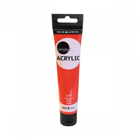 BOJA AKRILNA 75ML SCARLET 126975567 SIMPLY 