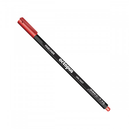 LINER 0.4mm CRVENI FINELINER OCTOPUS UNL-0607 
