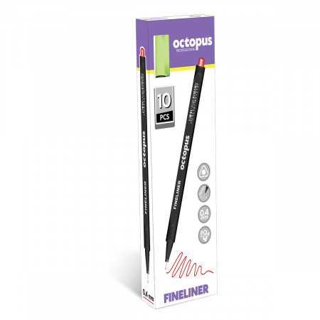 LINER 0.4mm PLAVO ZELENI FINELINER OCTOPUS UNL-0644 
