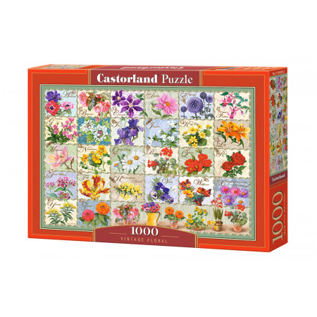 PUZZLE 1000 DELOVA C-104338-2 VINTAGE FLORAL CASTORLAND 