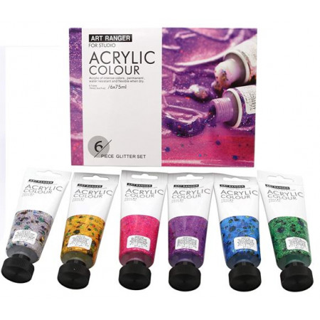 BOJA AKRILNA 6/1 SET GLITTER 6x75ml FEA0675-G ART RANGER 