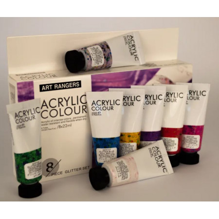 BOJA AKRILNA 8/1 SET GLITTER 8x22ml FEA0822-G ART RANGER 