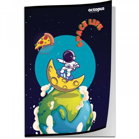 SVESKA A5 DIKTO 52L SPACE LIFE 80g OCTOPUS UNL-1805 