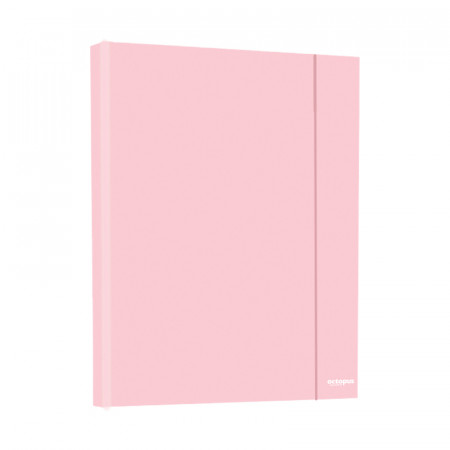 FASCIKLA A4 SA GUMOM 3cm  ROZA PASTEL UNL-1554 OCTOPUS 