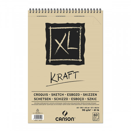 BLOK A3 SA SPIRALOM 90g 60 LISTA XL KRAFT CANSON 400039142 