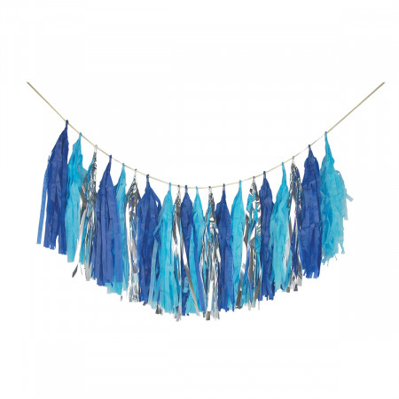 PARTY PAPER TASSEL 1/1 PLAVI UNL-1393 