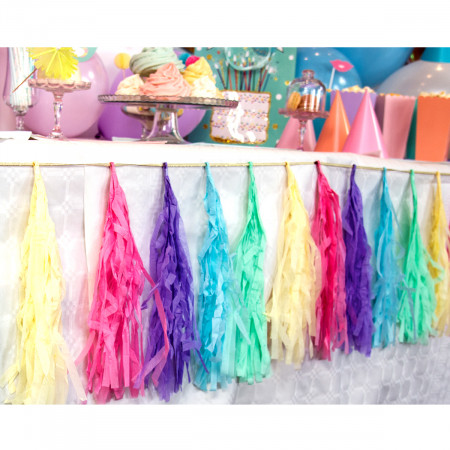 PARTY PAPER TASSEL 1/1 PASTEL UNL-1395 