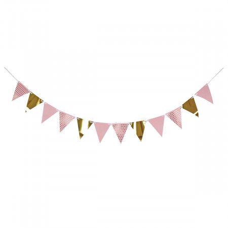 PARTY PENNANT BANNER 1/1 PINK UNL-1400 