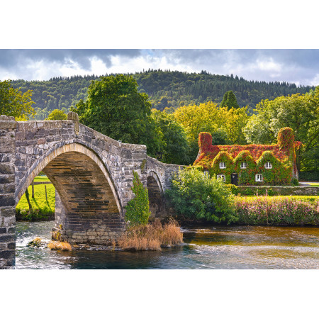 PUZZLE 1000 DELOVA C-104673-2 VILLAGE CORNER IN WALES 