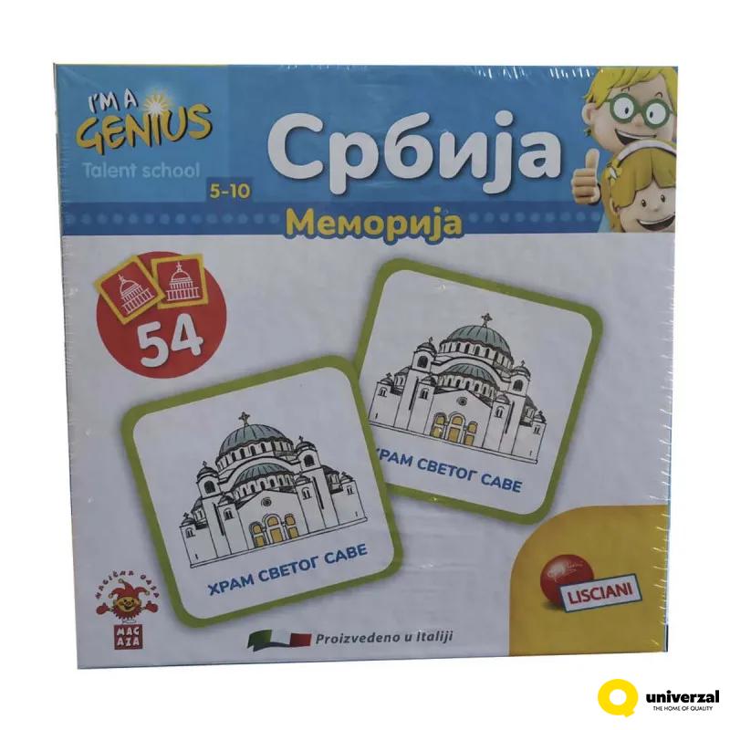 MALI GENIJE IGRA MEMORIJE SRBIJA EDUKATIVNA IGRA 58921 