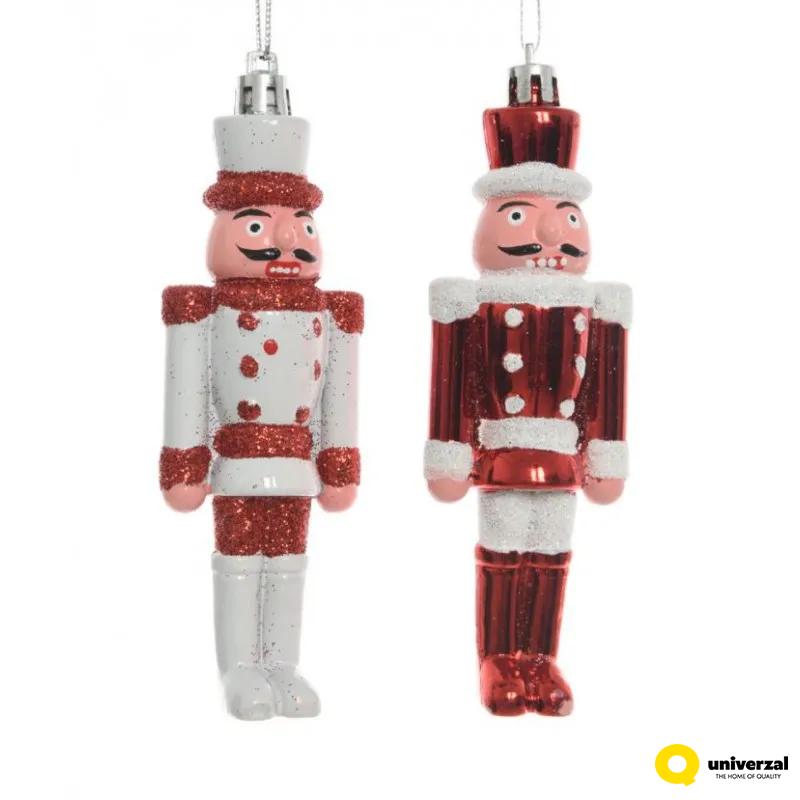 UKRAS NOVOGODIŠNJI VOJNIK 2.5X4X12.5CM RED/WHITE 027503 