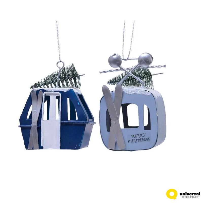 UKRAS NOVOGODIŠNJI SKILIFT METALNI 6X4.5X9.5CM MIX 380186 