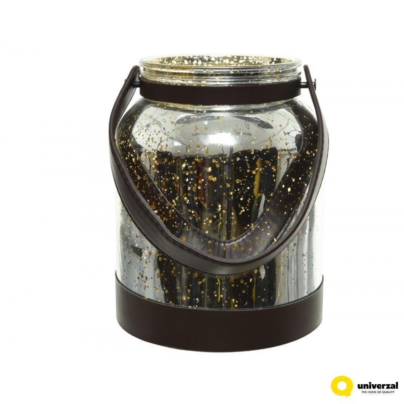 SVEĆNJAK UKRASNI HURRICANE GLASS 15.8X20.3CM 520676 