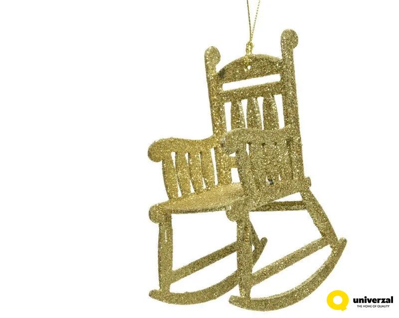 UKRAS NOVOGODIŠNJI STOLICA PVC 8X5X11CM GOLD 521167 