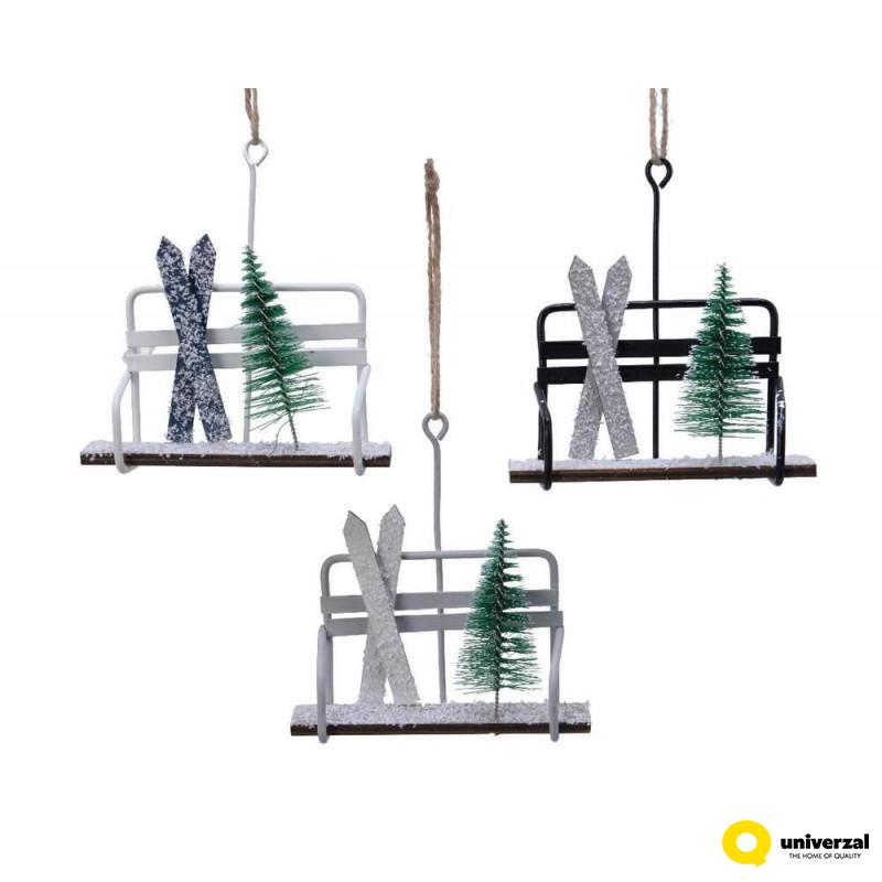 UKRAS NOVOGODIŠNJI SKILIFT SA JELKOM 3X11X11.5CM 553399 