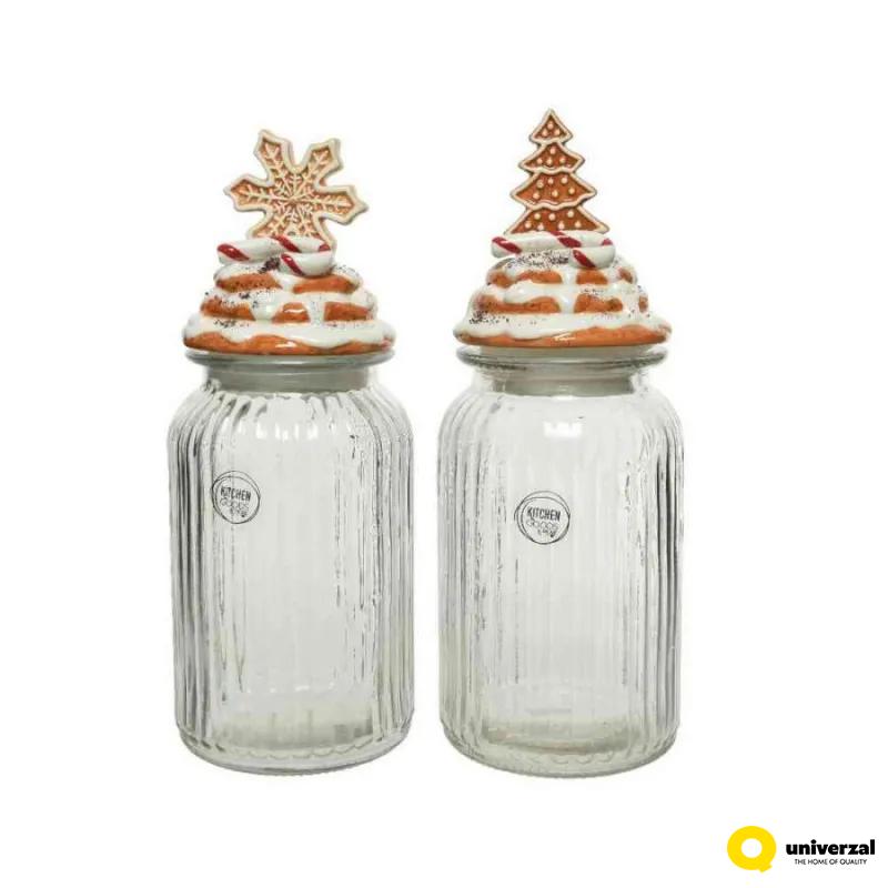 TEGLA NOVOGODIŠNJA STAKLENA 11X28CM 608640 