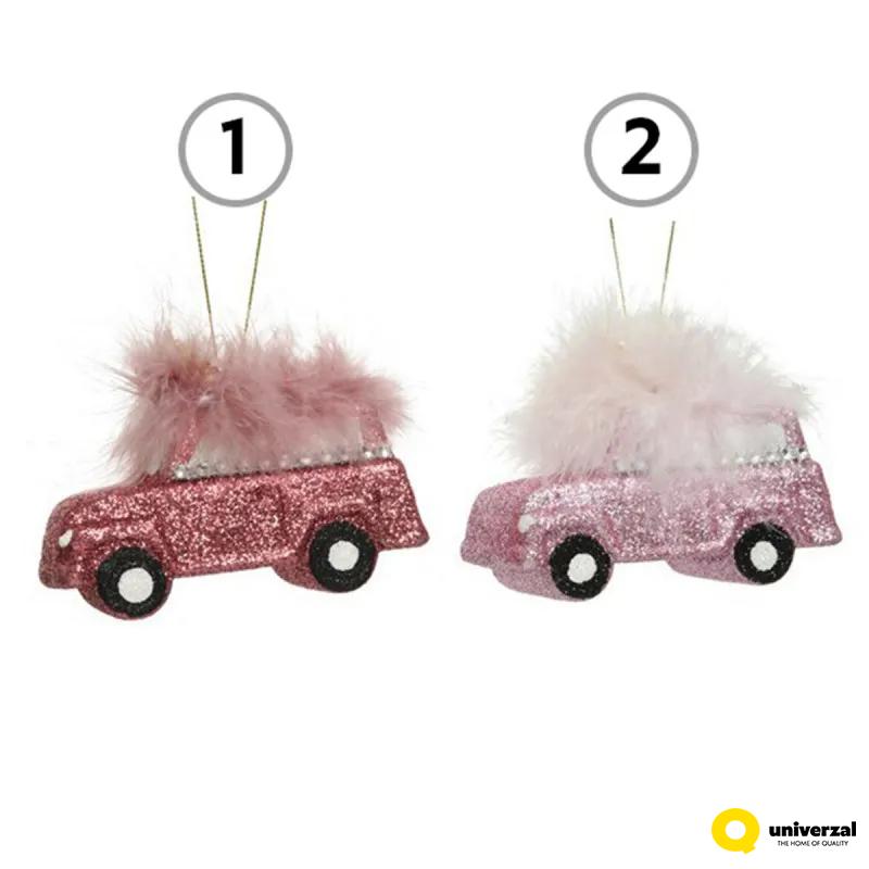 UKRAS NOVOGODIŠNJI AUTO GLITTER 10.3X4X4CM PINK 521153 