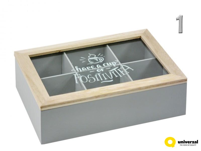 KUTIJA ZA ČAJ DRVENA 240X165X70MM HZ1930930 