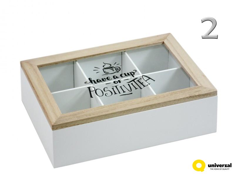 KUTIJA ZA ČAJ DRVENA 240X165X70MM HZ1930930 