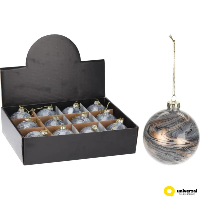 KUGLA NOVOGODIŠNJA STAKLENA 8CM ABR523110 