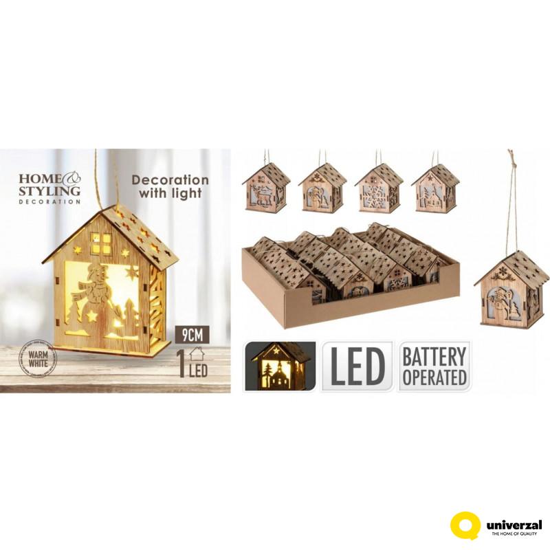 KUĆICA UKRASNA SA LED SVETLOM 9CM ANM500030 