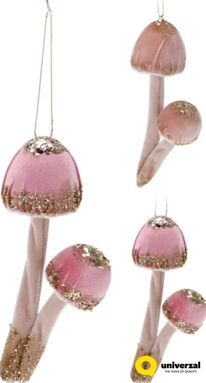 UKRAS PEČURKA GLITTER 19CM PINK YZB005320 