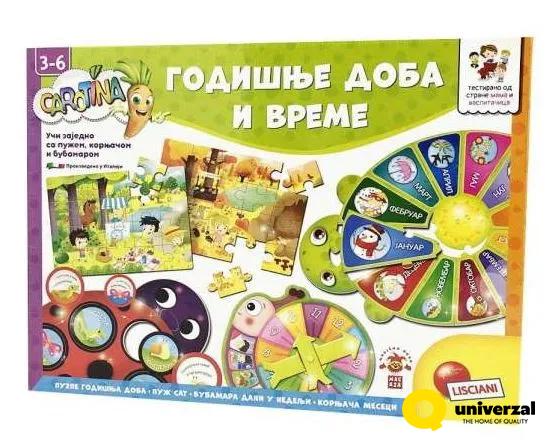 CAROTINA EDUKATIVNA DRUŠTVENA IGRA GODIŠNJA DOBA I VREME LISCIANI 67954 