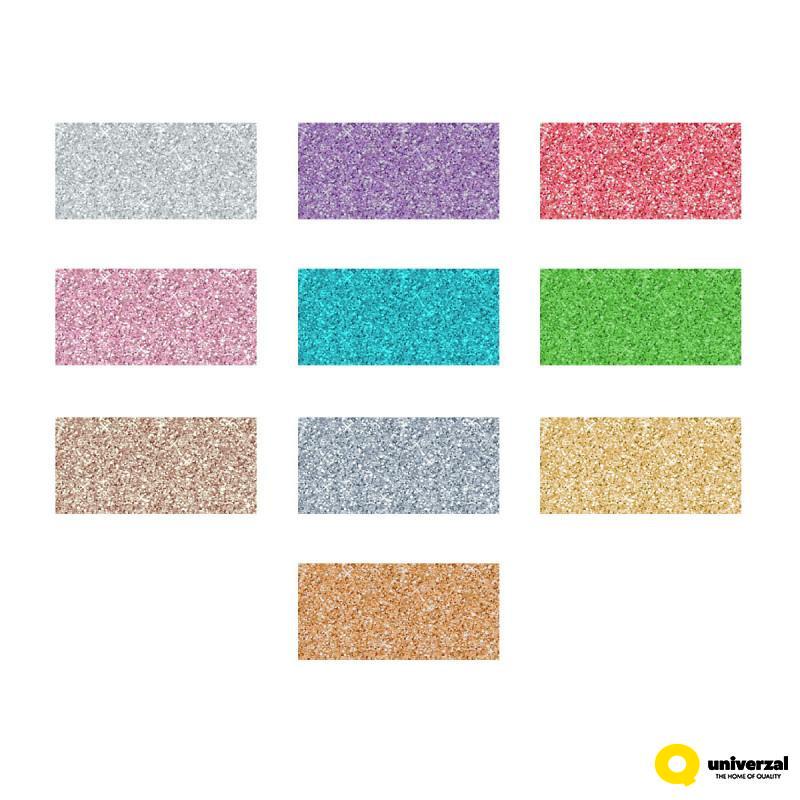 DEKORATIVNA GUMA GLITER A4 10/1 MIX 10 BOJA UNL-1657 