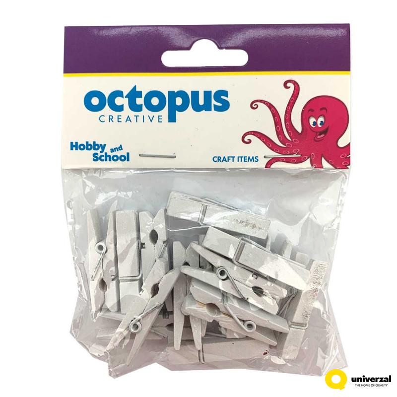 DEKORATIVNE ŠTIPALJKE DRVENE 35X9mm 15kom UNL-1664 OCTOPUS 