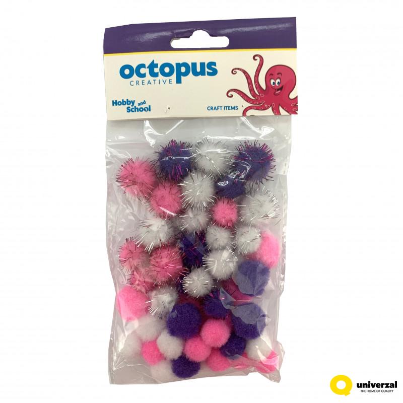 DEKORATIVNI POM-POM MIX 50kom UNL-1671 OCTOPUS 