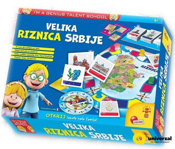 MALI GENIJE DRUŠTVENA IGRA VELIKA RIZNICA SRBIJE LISCIANI 56453 