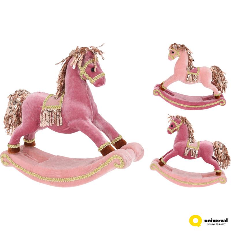 FIGURA NOVOGODIŠNJA KONJIĆ ZA LJULJANJE 26CM YZB004810 