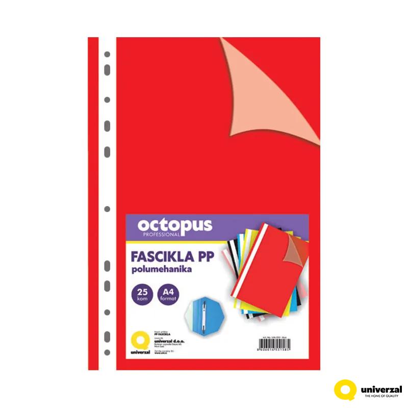 FASCIKLA A4 POLUMEHANIKA SA 11 RUPA 25/1 CRVENA OCTOPUS UNL-1814 