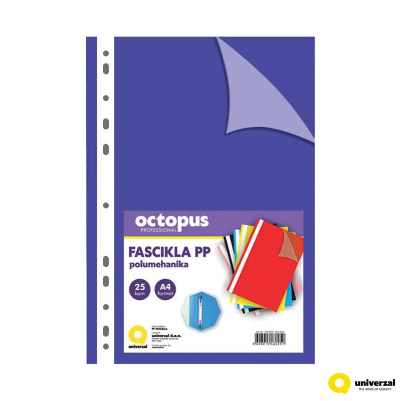 FASCIKLA A4 POLUMEHANIKA SA 11 RUPA 25/1 PLAVA OCTOPUS UNL-1823 