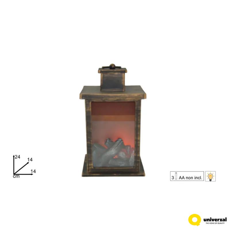FENJER DEKORATIVNI CRNI 14X24CM SA LED SVETLOM CM002256B 