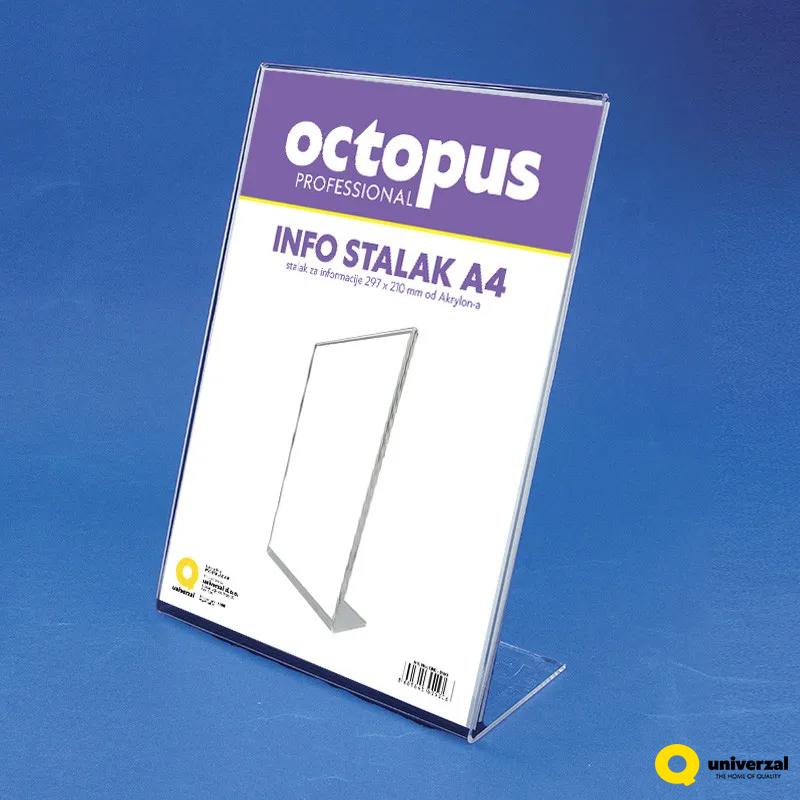 STALAK INFO A4 210X297mm PLEKSI OCTOPUS UNL-1860 