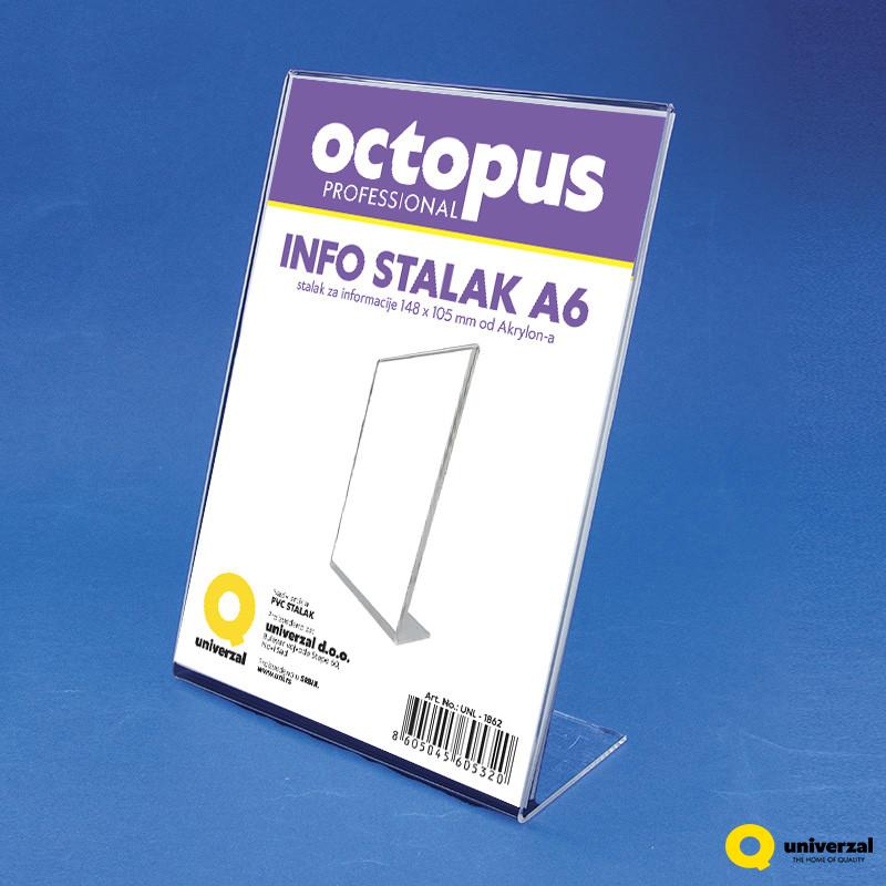 STALAK INFO A6 148X105mm PLEKSI OCTOPUS UNL-1862 