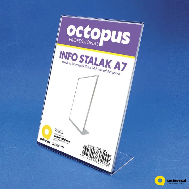 STALAK INFO A7 105X74.5mm PLEKSI OCTOPUS UNL-1863 