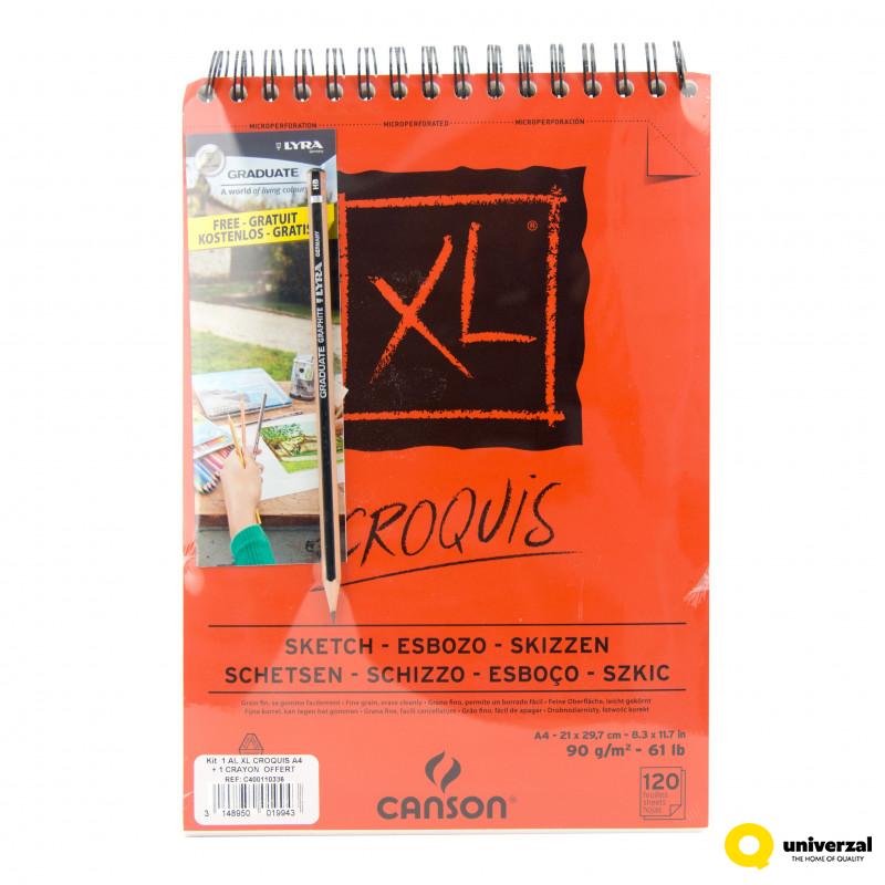 BLOK 21X29.7cm 120g 120 LISTA XL CROQUIS CANSON 400110336 