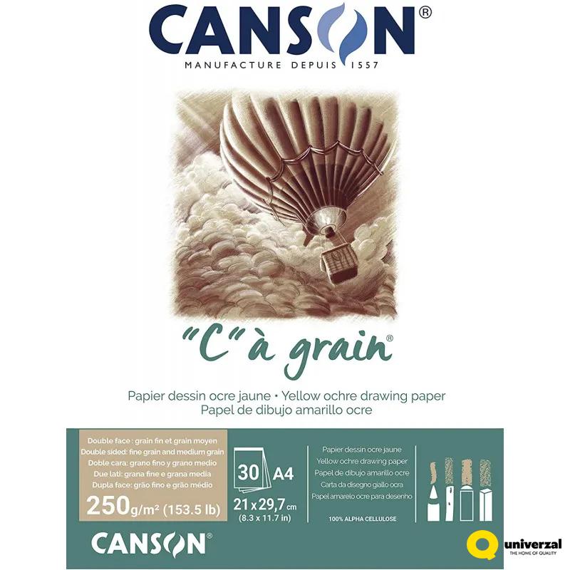 BLOK 21X29.7cm 250g 30 LISTA C A GRAIN CANSON 400110541 