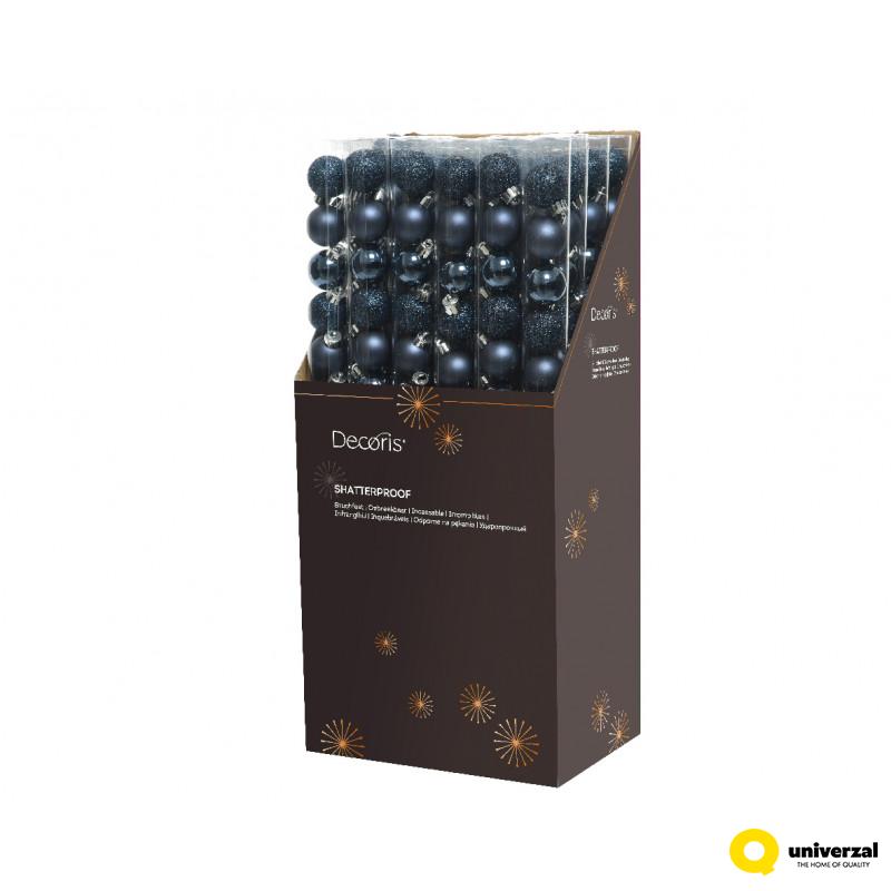 KUGLA NOVOGODIŠNJA 14/1 3CM PLAVA TAMNO 020466 