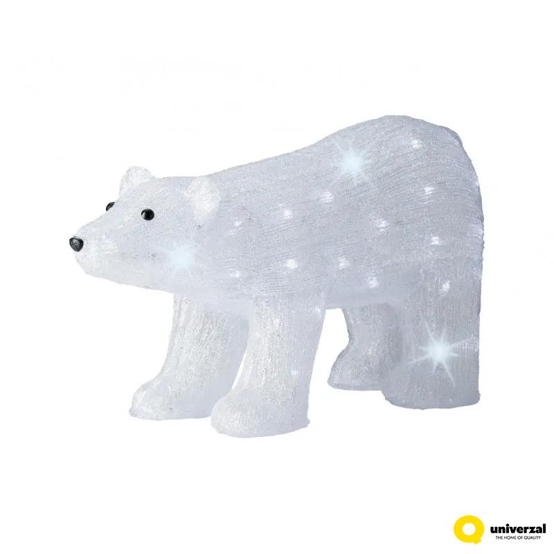 NOVOGODIŠNJA FIGURA MEDVED SA LED SVETLOM 61X21X33CM 490929 