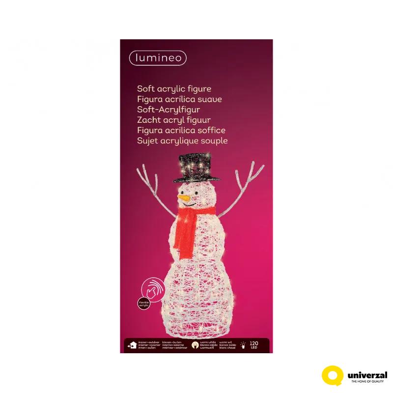 NOVOGODIŠNJA FIGURA SNEŠKO SA LED SVETLOM 78X46X102CM 491299 