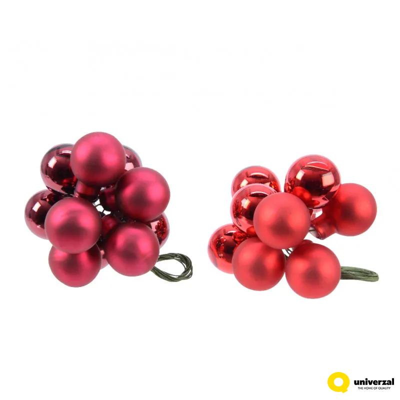 KUGLA NOVOGODIŠNJA SNOP 10/1 2CM CRVENA 715075 