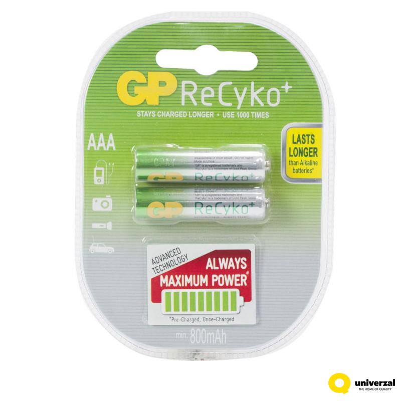 BATERIJE GP 2/1 850mAh AAA RECYKO 