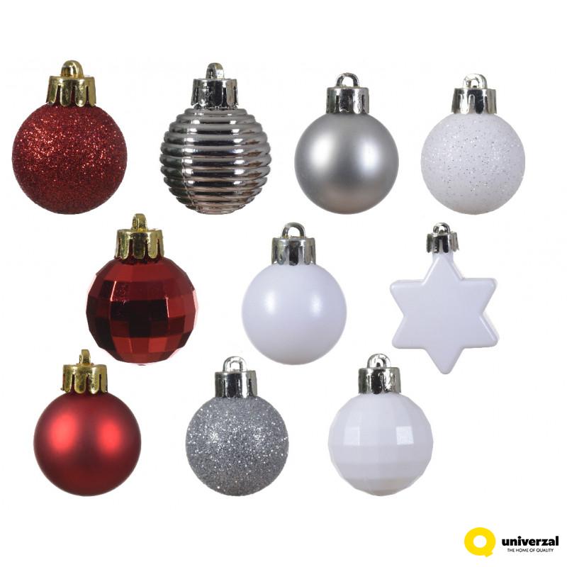 KUGLA NOVOGODIŠNJA 30/1 3CM GLITER MIX 029222 